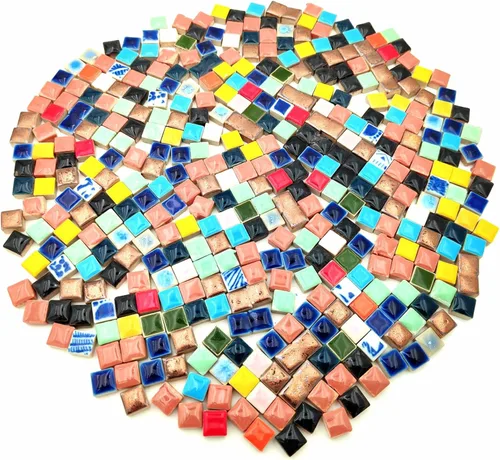 Miniatura 13 de Azulejos de mosaico de cerámica irregulares de color aleatorio de 1.1 lb, para hacer bricolaje, creativos, para platos de bricolaje, macetas