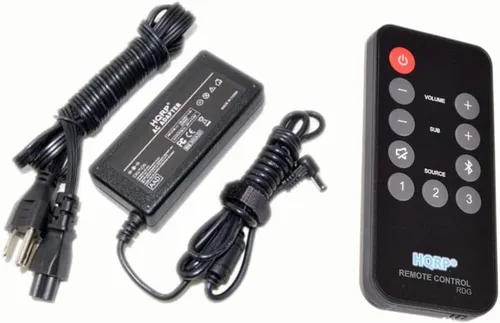 HQRP Paquete de control remoto y adaptador de CA de 20 V compatible con Polk Audio 5000 SB5000IHT Sistema de altavoces de barra de sonido de cine en