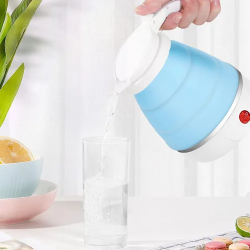 Miniatura 5 de Omabeta Hervidor eléctrico pequeño Hervidor de viaje Caldera de agua plegable Hervidor de agua portátil de silicona para el hogar Hervidor eléctrico