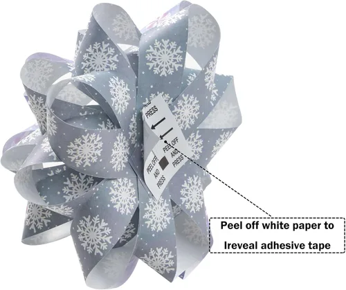 Miniatura 2 de WRAPAHOLIC 12 Piezas Surtido de Lazos de Regalo de Navidad - Papel Kraft Navidad Tema Blanco y Negro para Vacaciones, Fiestas, Cumpleaños, Baby