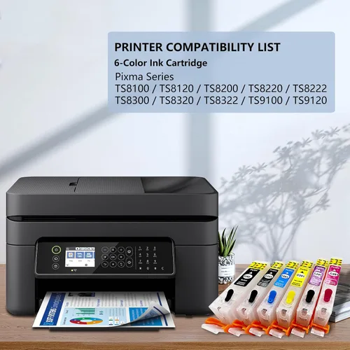 Miniatura 6 de Fink Cartuchos de tinta recargables vacíos de 6 colores de repuesto para Canon 280xxl 281xxl PGI-280XXL CLI-281XXL para impresora Pixma TS9120