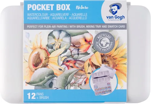 Miniatura 18 de Van Gogh - Juego de pintura para acuarela, lata de metal, 24 mitades 24 General (lata de metal)