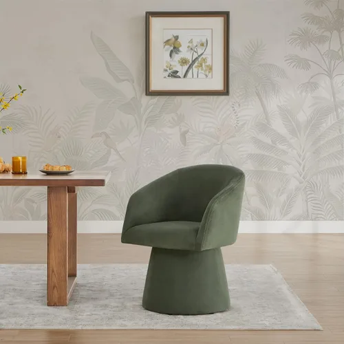 Miniatura 10 de KISLOT Sillas de Comedor Giratorias Sillón de Acento Moderno Silla Lateral de Escritorio para Comedor Tocador Dormitorio Sala de Estar Sala de Verde