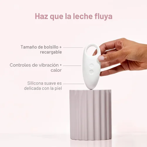 Miniatura 3 de Frida Mom Masajeador de lactancia 2 en 1, múltiples modos de calor + vibración para conductos de leche obstruidos, aumenta el flujo de leche