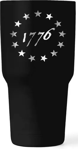Miniatura 3 de Betsy Ross 1776 - Vaso patriótico de 30 onzas con la bandera estadounidense, taza de viaje para café patriótico, vaso de viaje con doble aislamiento