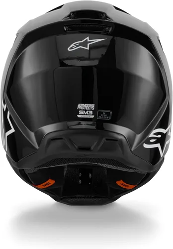 Miniatura 4 de Alpinestars SM3 sólido motocross y casco todoterreno ECE06/DOT Negro lustrado