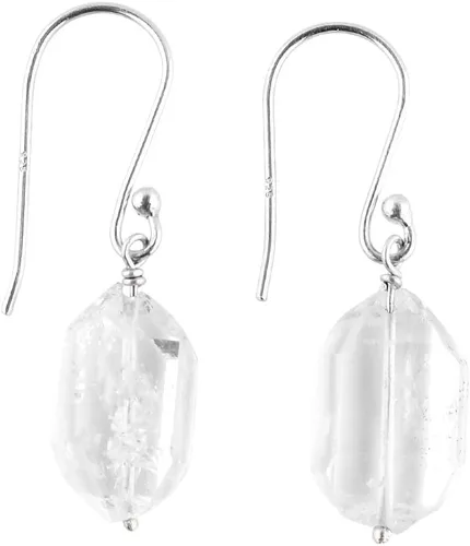 Miniatura 11 de Aretes colgantes de cristal crudo para mujeres y niñas Joyas de piedras preciosas naturales Joyas de piedra natal Plata de ley 925 Aretes