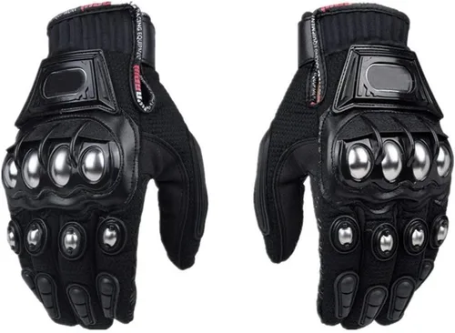 Guantes de seguridad de acero para motocicleta, motocicleta, moto, deportes de carreras, guantes reforzados