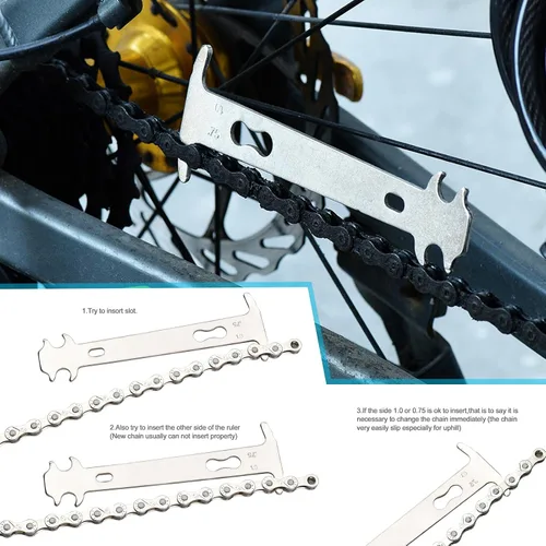 Miniatura 6 de Alicates de eslabones de bicicleta + herramienta divisora de cadena + comprobador de cadena + 3 pares de eslabones faltantes de bicicleta, abridor