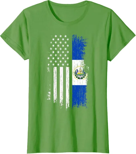 Miniatura 4 de Camiseta de la bandera de Estados Unidos salvadoreño - Camiseta de El Salvador USA