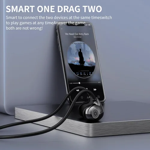 Miniatura 2 de Auriculares de oreja abierta inalámbricos Bluetooth, auriculares de conducción de aire, auriculares deportivos con sonido estéreo HD, ganchos
