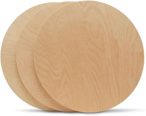 Miniatura 4 de Círculos de madera 14 pulgadas 1/2 pulgada de grosor, placas de abedul sin acabado, paquete de 3 círculos de madera para manualidades y rondas