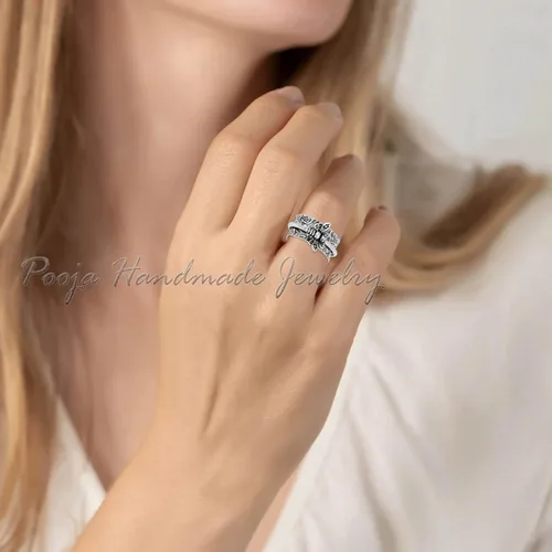 Miniatura 4 de Honey Bee Spinner Ring, 925 Sterling Silver Ring, Bohemian Spinner Ring, Meditation Ring, Boho Ring, Anxiety Ring, Worry Ring, Handmade Ring, Gift