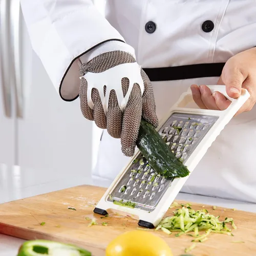 Miniatura 5 de Dowellife Guante de Malla Metálica, Resistente a Cortes de Grado Alimentario, Malla de Acero Inoxidable, Guante Metálico para Cuchillo