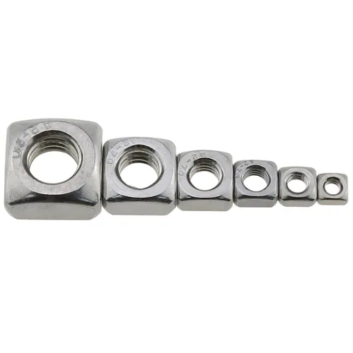 Miniatura 3 de Kit surtido de tuercas cuadradas métricas de acero inoxidable 304, 150 piezas, M3-M10, plata