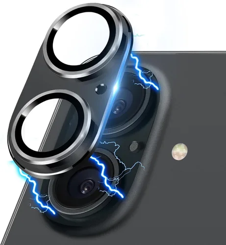 Miniatura 12 de Protector de lente de cámara compatible con iPhone 15 y 15 Plus, protector de pantalla de vidrio templado antiarañazos, a prueba de golpes, funda