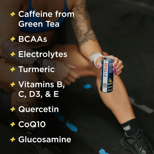 Miniatura 5 de Bebida FITAID ENERGY, 0.007 onzas de cafeína natural, keto, piña y mora, omega-3, 15 calorías, paleo, vegana y sin gluten, sin edulcorantes