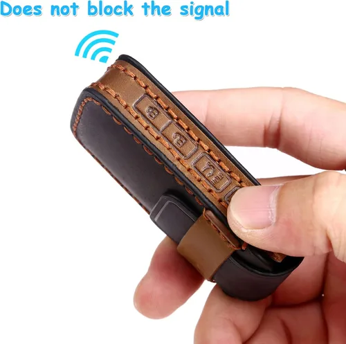 Miniatura 5 de Funda para llave de cuero genuino con 4 botones, compatible con Mazda 3 2020-2024 Hatchback 6 CX-5 CX-30 CX-9 Negro