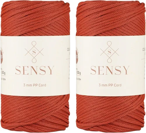 Miniatura 62 de Sensy - Cuerda de poliéster prémium de 0.118 pulgadas (0.118 in), 131 yardas, 100% polipropileno, cordón de macramé, cuerda de ganchillo de 0.118