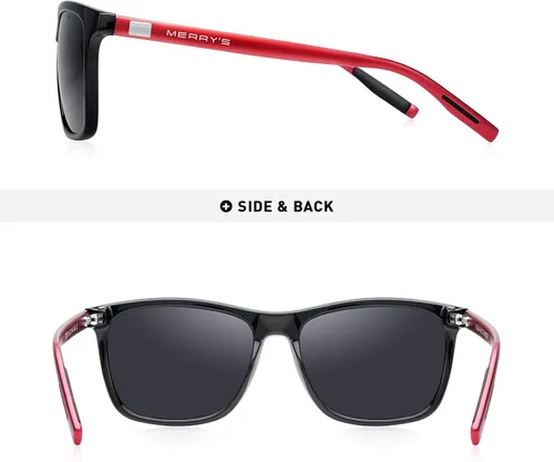 Miniatura 4 de MERRYS Gafas de sol polarizadas para mujer de aluminio para conducir rectangulares para hombres y mujeres