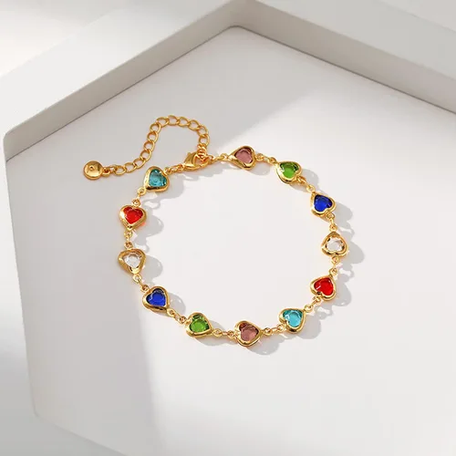 Miniatura 35 de Delicadas pulseras de oro para mujer, chapado en oro 18, ajustable, mal de ojo, mariposa, cuentas, perla, corazón, turquesa, hecha a mano para mujer
