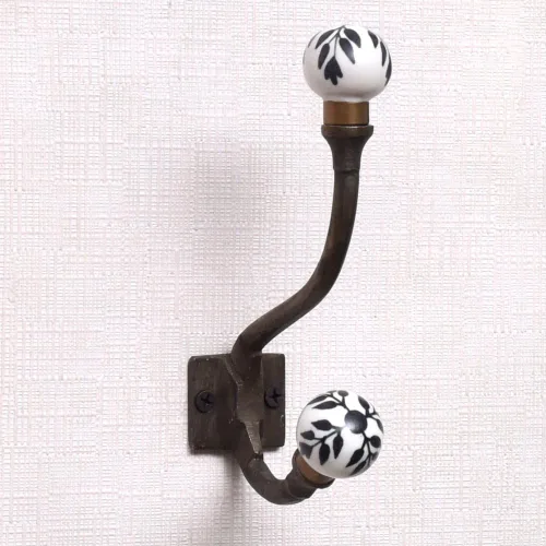 Miniatura 8 de Indian Shelf Ganchos de pared para colgar abrigos, ganchos de pared bohemios negros Perchero de pared Ganchos para colgar toallas Ganchos