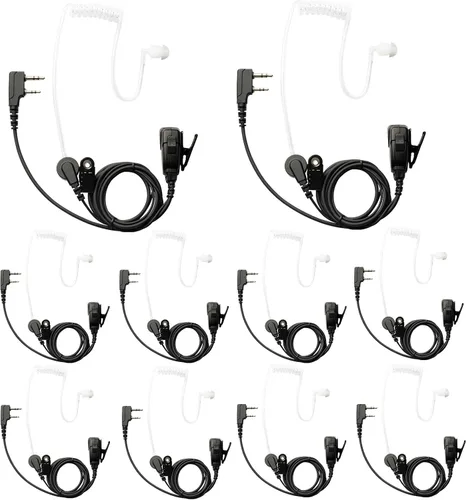 Miniatura 9 de Kit de vigilancia Baofeng UV-5R de 2 pines y 2 cables compatible con BTECH Retc15/Retevis RT21 RT22 Kenwood Arcshell AR-5 Walkie Talkie Radio