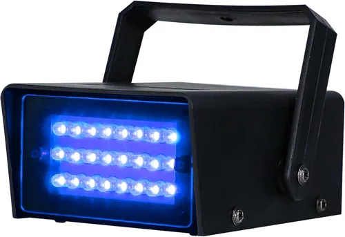 Miniatura 15 de ENUOLI Mini luz estroboscópica LED color verde con 24 LED súper brillantes control de velocidad variable para efecto de luz de escenario DJ
