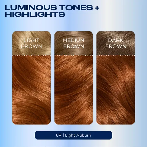 Miniatura 7 de Clairol Nice'n Easy Tinte Permanente para el Cabello, 6R Color de Cabello Castaño Rojizo Claro, Paquete de 3 6R Caoba Light