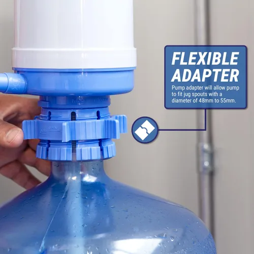 Miniatura 3 de Bomba de agua potable Plus, segura para agua potable (sin BPA), dispensador manual para botellas de 3 a 6 galones con 2 tubos adicionales