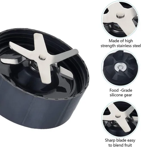 Miniatura 6 de Taza de licuadora y cuchilla mejorada para Nutribullet de 600 W/900 W, piezas de repuesto de vaso de 24 onzas y cuchilla extractora, accesorios