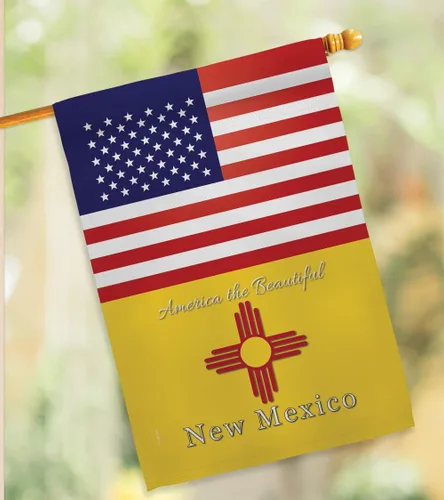 Miniatura 8 de Americana Home & Garden US New Mexico House Flag 2 pcs Pack Regional States American Territories Republic Country Particular Area Decoration Banner