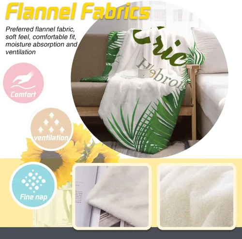 Miniatura 6 de Mantas de bebé personalizadas con nombre, mantas de bebé personalizadas para niñas y niños, manta suave con nombre para niños, regalos Tropical
