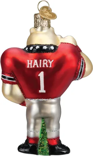 Miniatura 2 de Old World Christmas University of Georgia Hairy Dawg - Adorno de cristal soplado para árbol de Navidad, decoración navideña hecha a mano, colección