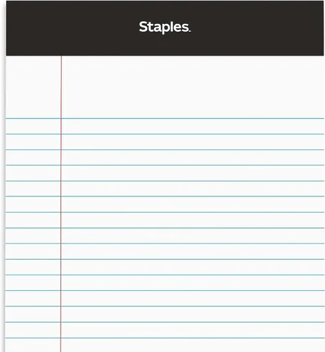 Miniatura 6 de STAPLES Bloc de notas, 5 x 8 pulgadas, rayas estrechas, blanco, 50 hojas/bloc, paquete de 12