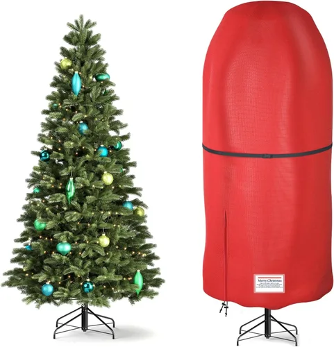 Bolsa de almacenamiento vertical para árbol de Navidad de Riuog, bolsa de almacenamiento para árbol de Navidad de tela Oxford resistente a roturas