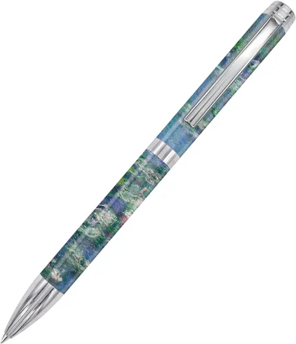 Miniatura 2 de RainCaper - Bolígrafo de lujo con caja de regalo, negro, elegante pluma de diseño artístico para mujeres y hombres (Nenúfares de Monet)