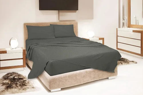Miniatura 7 de ROYALE LINENS Juego de sábanas de 3 piezas individual XL, microfibra suave cepillada de 1800, 1 sábana bajera, 1 sábana encimera, 1 funda de Stripe