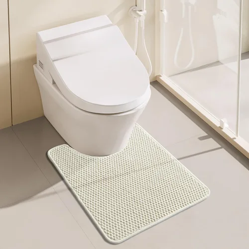 Miniatura 8 de BULULOM Alfombras de baño de chenilla, antideslizantes, absorbentes, de secado rápido, delgadas, lavables, para suelo de baño, ducha, fregadero