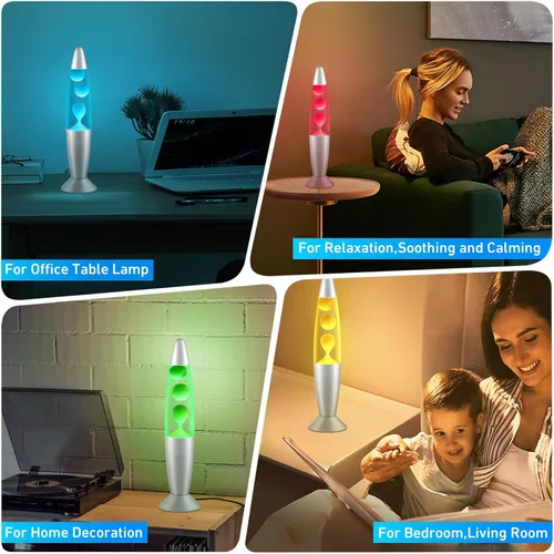 Miniatura 8 de Dalavalampa Lámparas de Movimiento Líquido Multicolor Cambiante, Luces Nocturnas LED Pequeñas de 13.5 Pulgadas para Niños y Adultos, Iluminación