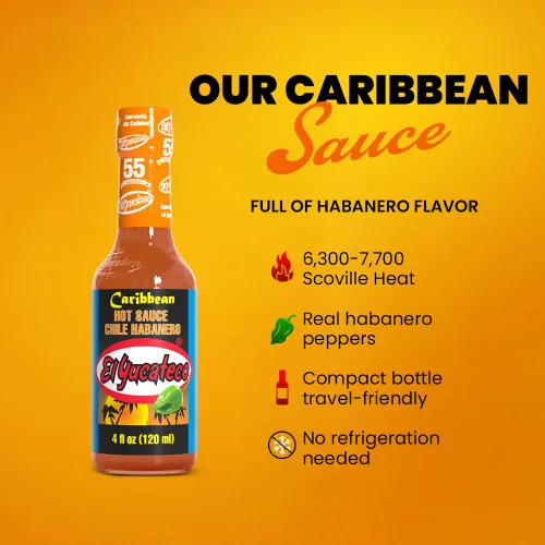 Miniatura 3 de El Yucateco Caribbean Chile Habanero - Salsa picante de 4 onzas, auténtica salsa picante mexicana (paquete de 2)