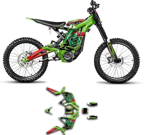 Miniatura 12 de Kungfu Graphics Kit de calcomanías personalizadas para Surron SUR-RON Segway X160 X260, azul morado, SRX17N088-KO