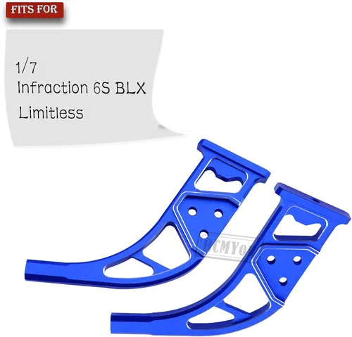 Miniatura 2 de Parte de actualización de montaje de ala trasera de aluminio para infracción 1/7 6S BLX Limitless, 2 piezas de aleación de ala trasera, marco