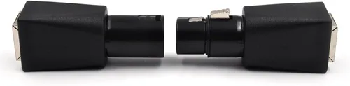 Miniatura 6 de (4 unidades) macho adaptador XLR de 3 pines Conector DMX a RJ45 a Ethernet, negro