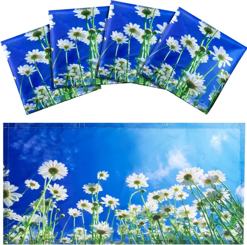 Miniatura 15 de Hortsun Paquete de 4 cubiertas de luz fluorescente 4 x 2 pies, cubierta de luz magnética para techo suspendido, filtros de luz fluorescente