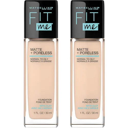 Miniatura 14 de Maybelline New York Fit Me Matte + Poreless Base Líquida, Formato de Bolsa, 220 Natural Beige, 1.3 onzas 220 Beige natural