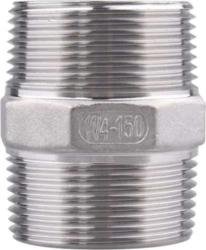 Miniatura 17 de Pezón hexagonal macho de 1/8 pulgadas NPT – Acero inoxidable 304 roscado para kit de preparación, aplicación de tubería casera (paquete de 5)