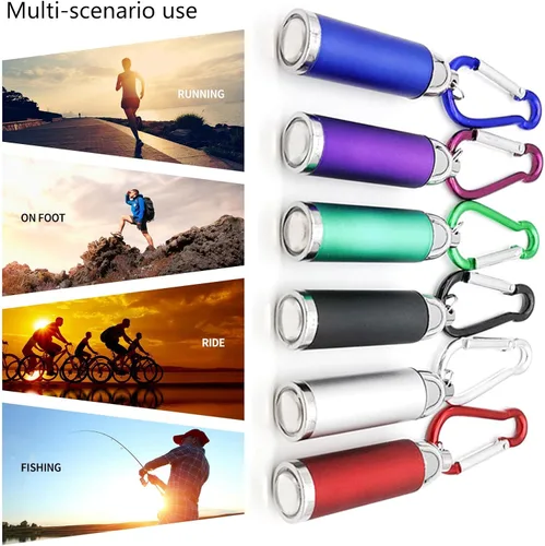 Miniatura 2 de Linterna portátil llavero antorcha lámpara impermeable senderismo camping linternas telescópica fuerte luz fácil de usar portátil ajustable bolsillo