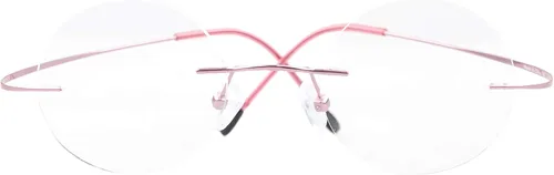 Miniatura 10 de CessBlu Anteojos de lectura circulares de titanio, lentes de lectura redondos sin montura flexibles para hombres y mujeres