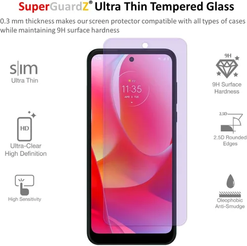 Miniatura 3 de [Paquete de 2] Protector de pantalla para Motorola Moto G Stylus (2022) / G Stylus 5G (2022), vidrio templado antiluz azul, protección